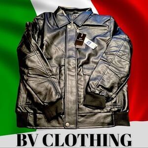 - Men’s BV CLOTHING Leather Jacket black